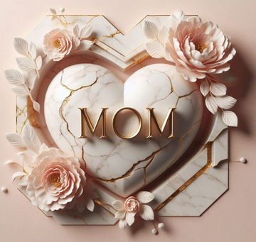 Elegant Mom Heart Design Sublimation Mugs