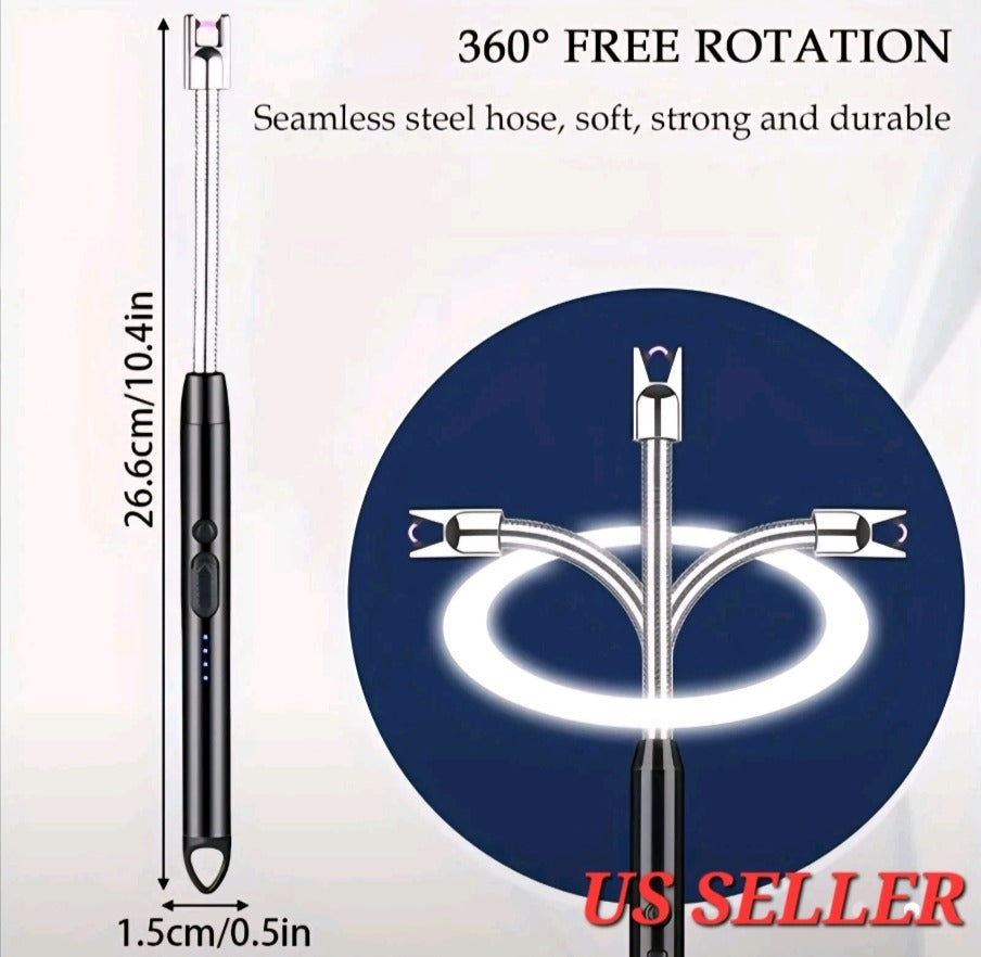 USB Rechargeable Electric Long Neck Windproof Candle Lighters