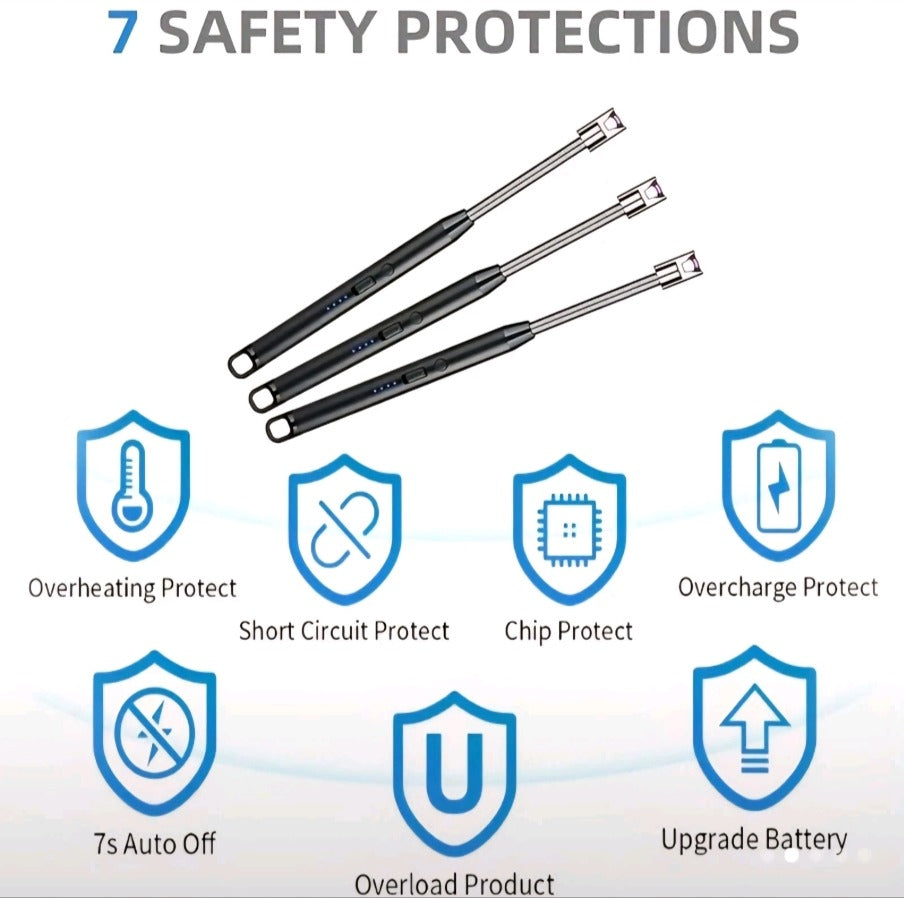 USB Rechargeable Electric Long Neck Windproof Candle Lighters