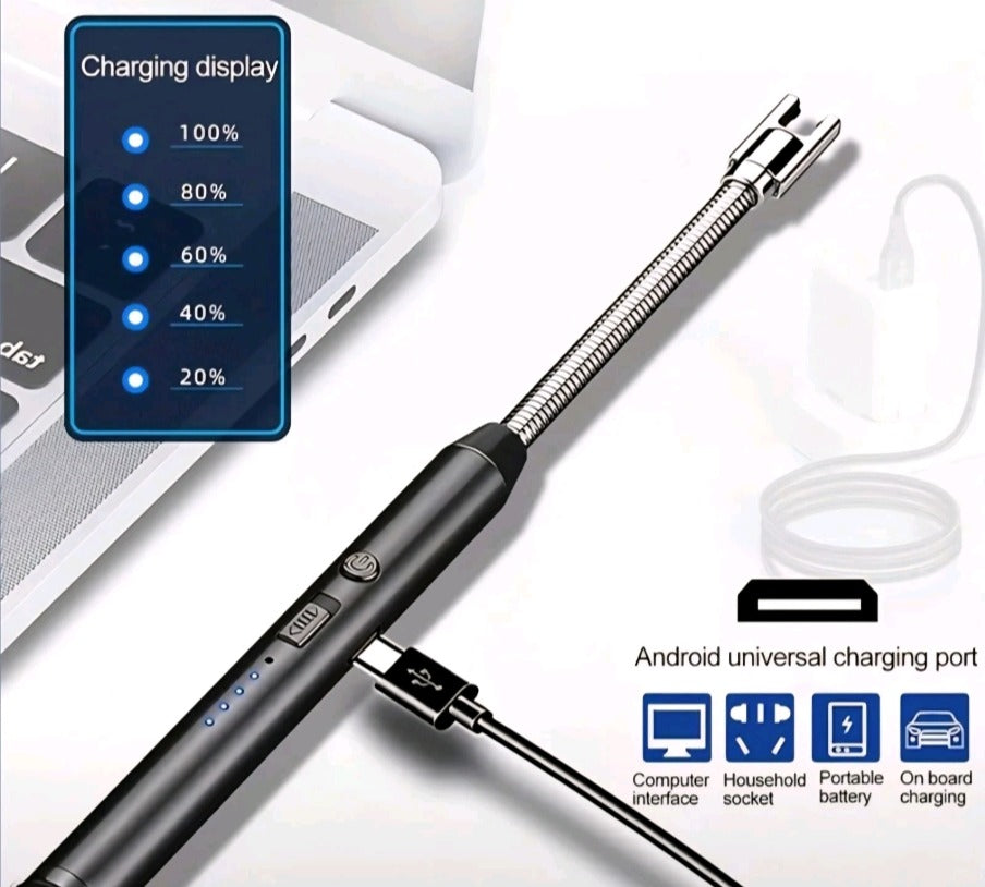 USB Rechargeable Electric Long Neck Windproof Candle Lighters